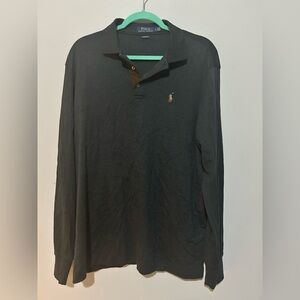 Polo by Ralph Lauren Men's Dark Gray Long Sleeve Polo